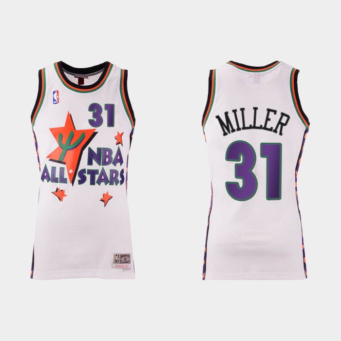 1995 NBA All-Star Indiana Pacers #31 Reggie Miller White Jersey