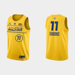 2021 All-Star Pacers Western #11 Domantas Sabonis Gold Jersey