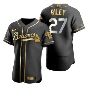 Atlanta Braves Austin Riley Black Gold Edition Jersey