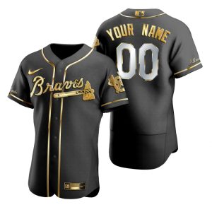 Atlanta Braves Custom Black Gold Edition Jersey