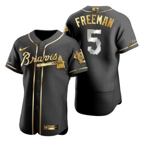 Atlanta Braves Freddie Freeman Black Gold Edition Jersey