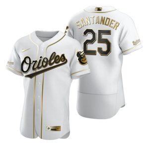 Baltimore Orioles Anthony Santander White Golden Edition Jersey