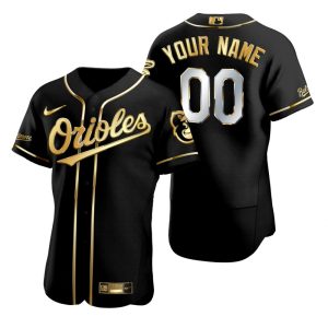 Baltimore Orioles Custom Black Golden Edition Jersey