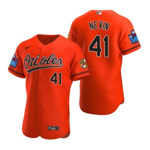 Baltimore Orioles Tyler Nevin Orange 2022 Little League Classic Jersey