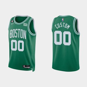 Boston Celtics #00 Custom 2022-23 Icon Edition Kelly Green Jersey