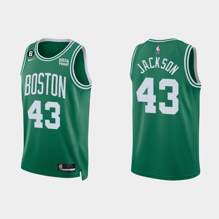 Boston Celtics #43 Justin Jackson Icon Edition Kelly Green 2022-23 Jersey