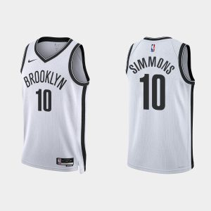 Brooklyn Nets Ben Simmons #10 2022-23 Association Edition White Jersey Swingman
