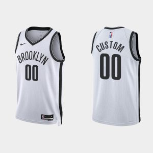 Brooklyn Nets Custom #00 2022-23 Association Edition White Jersey Swingman