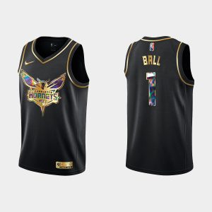 Charlotte Hornets #1 LaMelo Ball 2022-23 Golden Edition Black Jersey