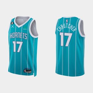 Charlotte Hornets #17 Jalen Crutcher Icon Edition Teal 2022-23 Jersey