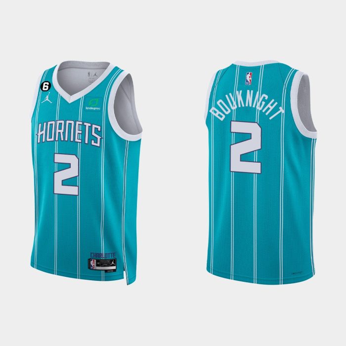 Charlotte Hornets #2 James Bouknight Icon Edition Teal 2022-23 Jersey