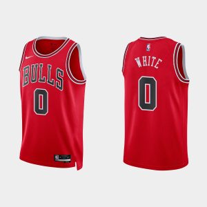 Chicago Bulls #0 Coby White 2022-23 Icon Edition Red Jersey