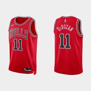 Chicago Bulls #11 DeMar DeRozan 2022-23 Icon Edition Red Jersey
