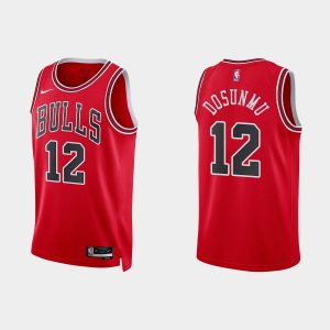 Chicago Bulls #12 Ayo Dosunmu 2022-23 Icon Edition Red Jersey