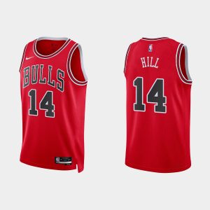 Chicago Bulls #14 Malcolm Hill 2022-23 Icon Edition Red Jersey