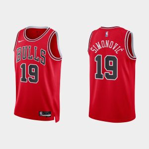 Chicago Bulls #19 Marko Simonovic 2022-23 Icon Edition Red Jersey