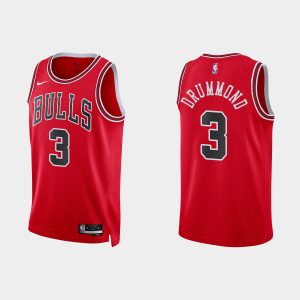 Chicago Bulls #3 Andre Drummond 2022-23 Icon Edition Red Jersey