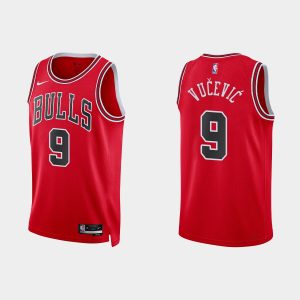 Chicago Bulls #9 Nikola Vucevic 2022-23 Icon Edition Red Jersey