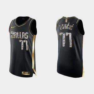 Dallas Mavericks Luka Doncic #77 Diamond Edition Black Jersey