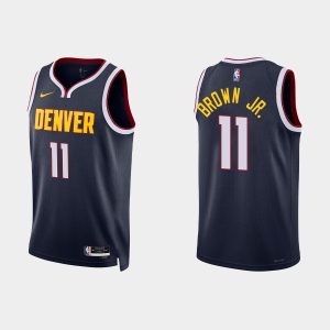 Denver Nuggets #11 Bruce Brown Jr. Icon Edition Navy 2022-23 Jersey