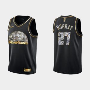 Denver Nuggets 2022 NBA Playoffs Jamal Murray #27 Diamond Edition Retro Logo Black Jersey