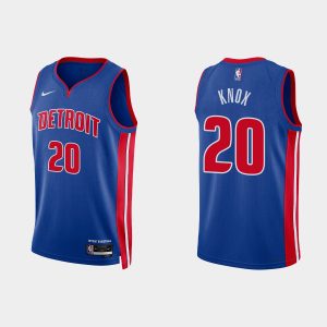 Detroit Pistons #20 Kevin Knox Icon Edition Royal 2022-23 Jersey