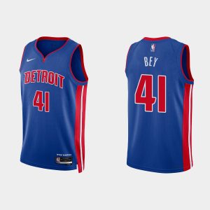 Detroit Pistons #41 Saddiq Bey Icon Edition Royal 2022-23 Jersey