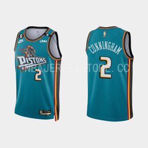 Detroit Pistons Cade Cunningham #2 2022-23 Classic Edition Teal Jersey