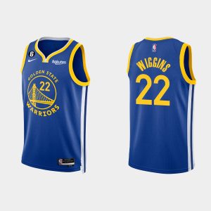 Golden State Warriors #22 Andrew Wiggins Icon Edition Royal 2022-23 Jersey