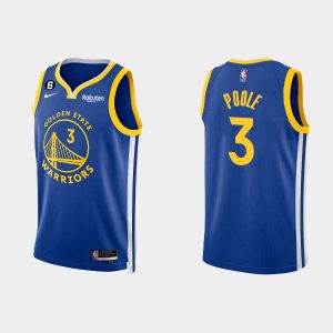 Golden State Warriors #3 Jordan Poole Icon Edition Royal 2022-23 Jersey