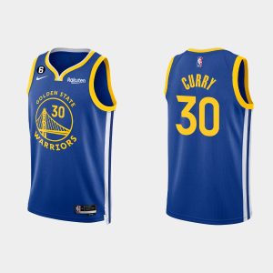 Golden State Warriors #30 Stephen Curry Icon Edition Royal 2022-23 Jersey