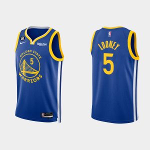 Golden State Warriors #5 Kevon Looney Icon Edition Royal 2022-23 Jersey