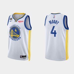 Golden State Warriors Moses Moody #4 2022-23 Association Edition White Jersey Swingman