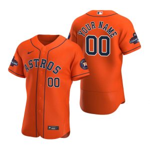 Houston Astros Custom Orange 2022 World Series Champions Jersey
