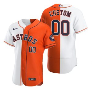Houston Astros Custom Orange Split Jersey