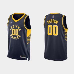 Indiana Pacers #00 Custom Icon Edition Black 2022-23 Jersey