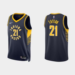 Indiana Pacers #21 Terry Taylor Icon Edition Black 2022-23 Jersey