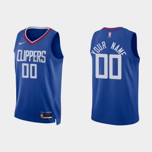 Los Angeles Clippers #00 Custom Icon Edition Blue 2022-23 Jersey