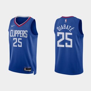 Los Angeles Clippers #25 Moussa Diabate Icon Edition Blue 2022-23 Jersey
