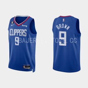 Los Angeles Clippers #34 Moses Brown Icon Edition Blue 2022-23 Jersey