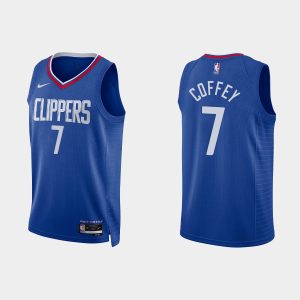 Los Angeles Clippers #7 Amir Coffey Icon Edition Blue 2022-23 Jersey