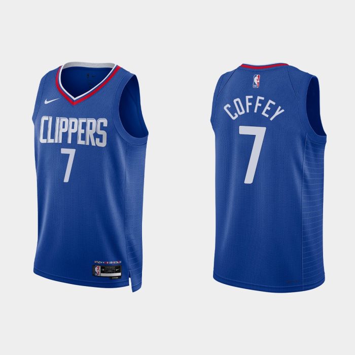 Los Angeles Clippers #7 Amir Coffey Icon Edition Blue 2022-23 Jersey