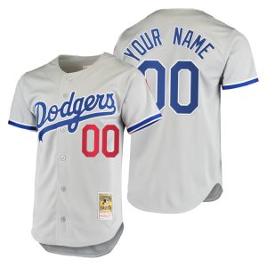 Los Angeles Dodgers Custom Gray 1981 Cooperstown Collection Jersey