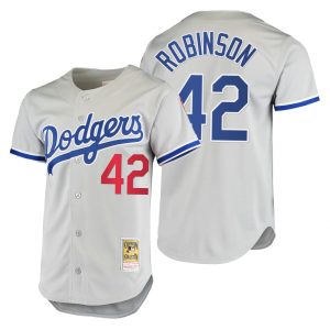 Los Angeles Dodgers Jackie Robinson Gray 1981 Cooperstown Collection Jersey