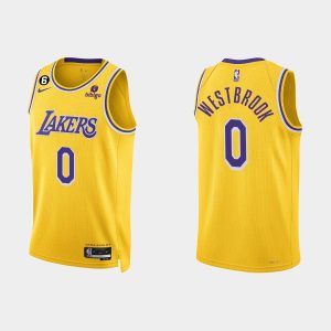Los Angeles Lakers #0 Russell Westbrook Icon Edition Gold 2022-23 Jersey