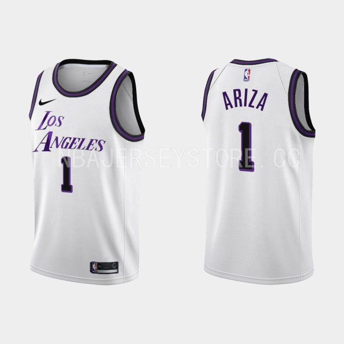 Los Angeles Lakers #1 Trevor Ariza 2022-23 City Edition White Jersey