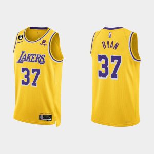 Los Angeles Lakers #37 Matt Ryan Icon Edition Gold 2022-23 Jersey