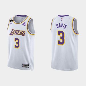 Los Angeles Lakers Anthony Davis #3 2022-23 Association Edition White Jersey Swingman
