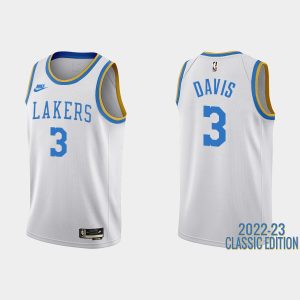 Los Angeles Lakers Anthony Davis #3 2022-23 Classic Edition White Jersey