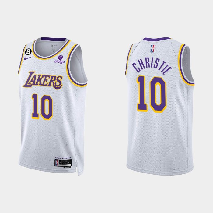 Los Angeles Lakers Max Christie #10 2022-23 Association Edition White Jersey Swingman
